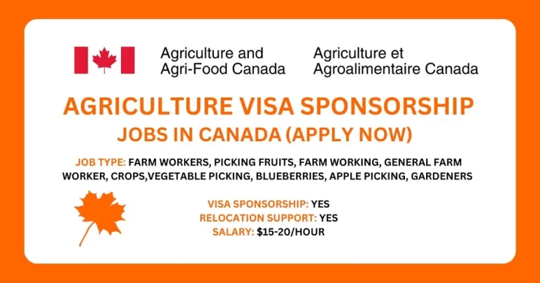 Agriculture Jobs in Canada With Visa Sponsorship